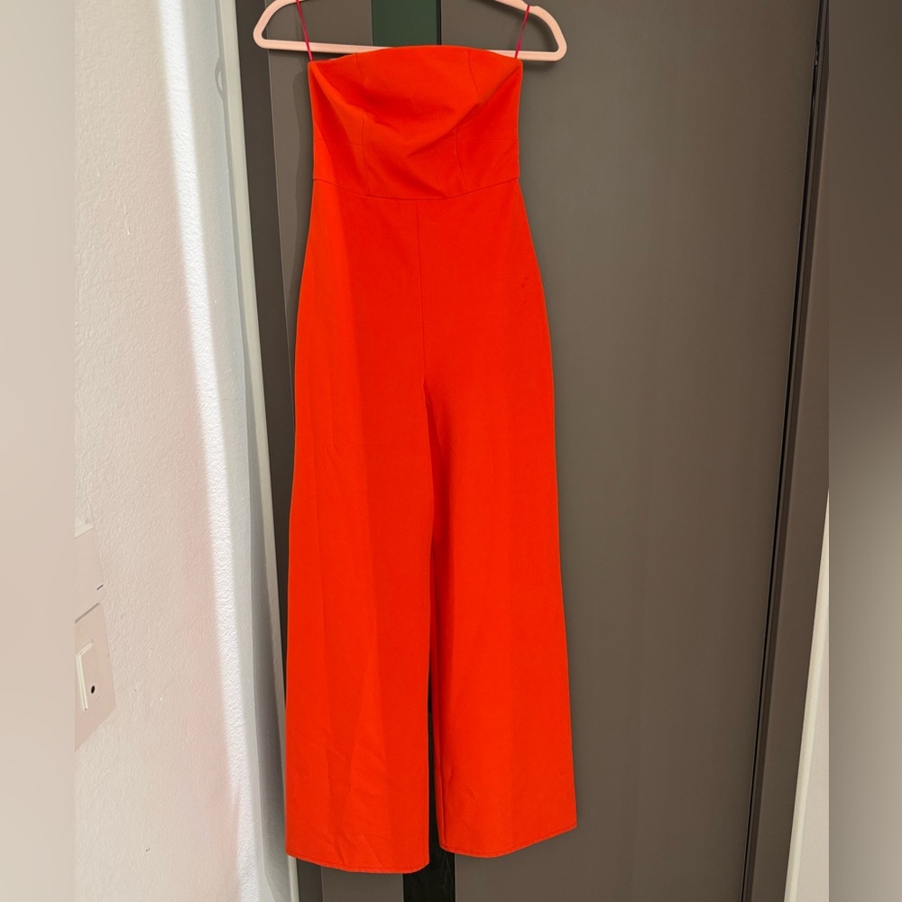 Topshop Bright Orange Jumpsuit
